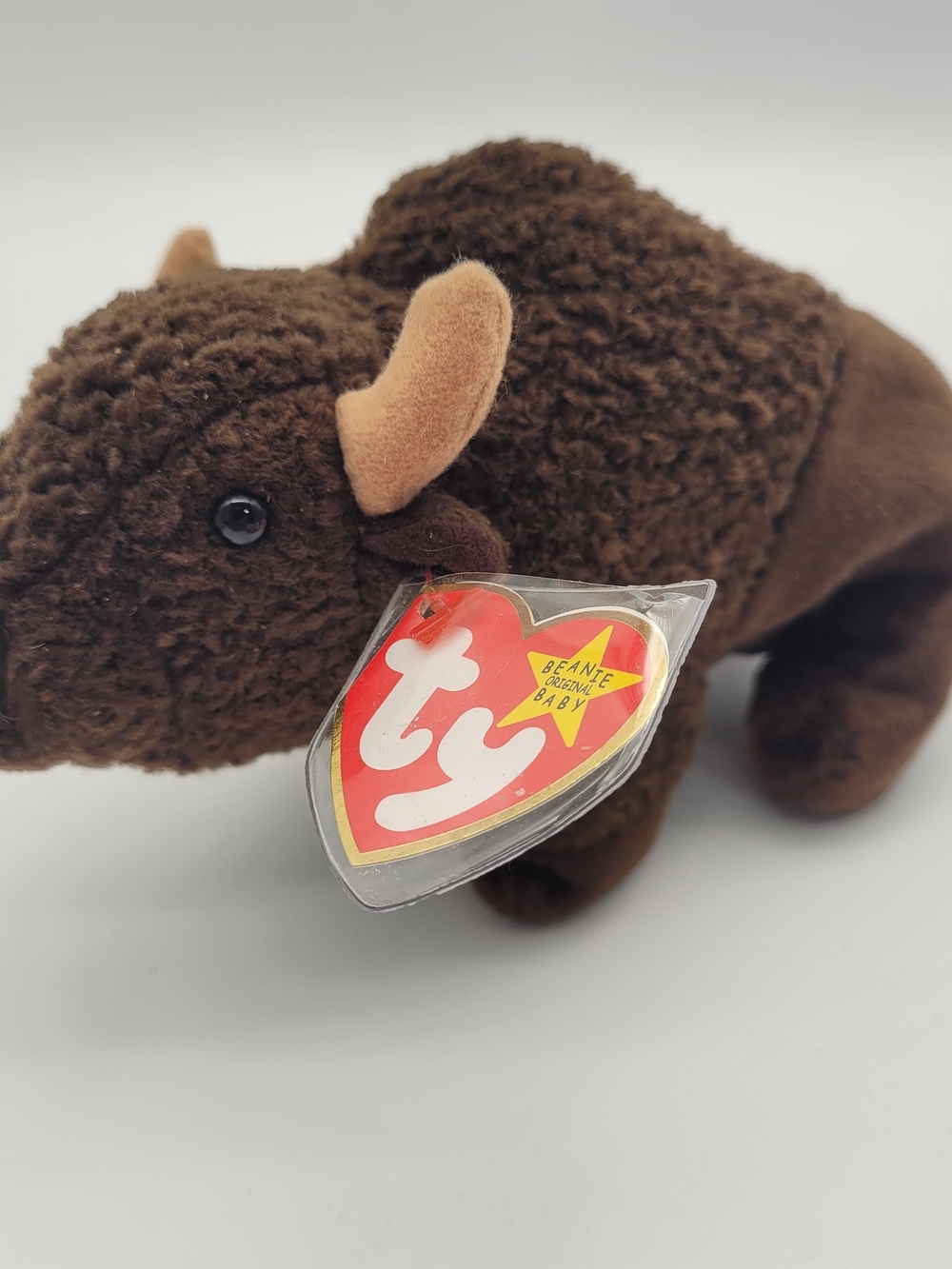 Ty Beanie Baby 'Roam' Brown Bison Plush Toy - Soft Stuffed Animal 1998